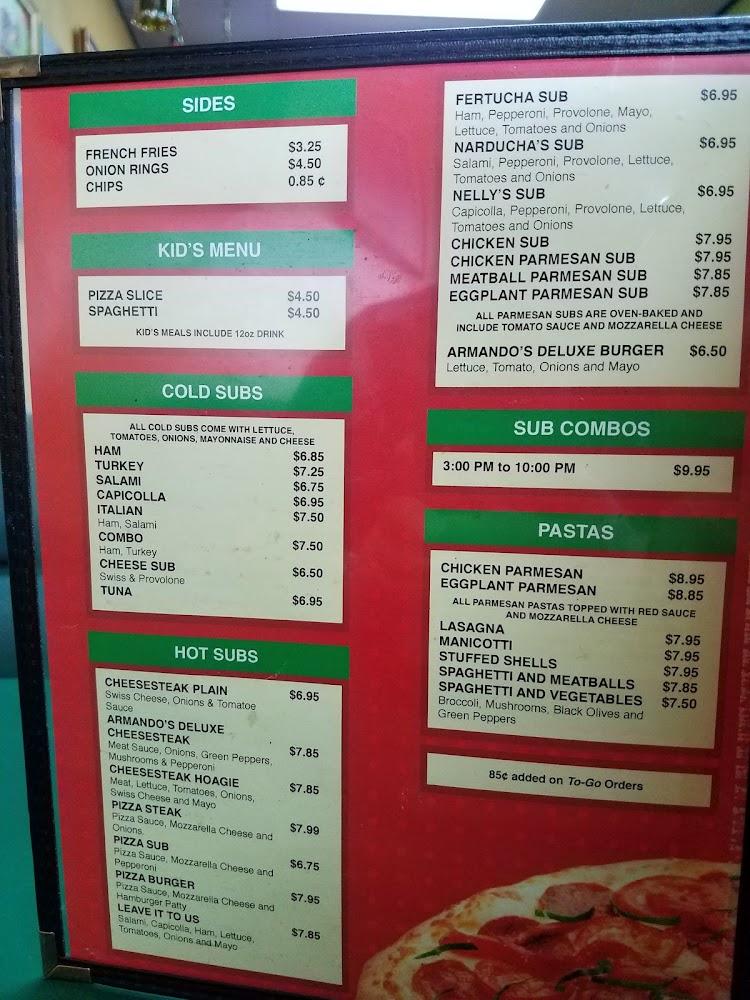 Armando's Pizza Menu image 3